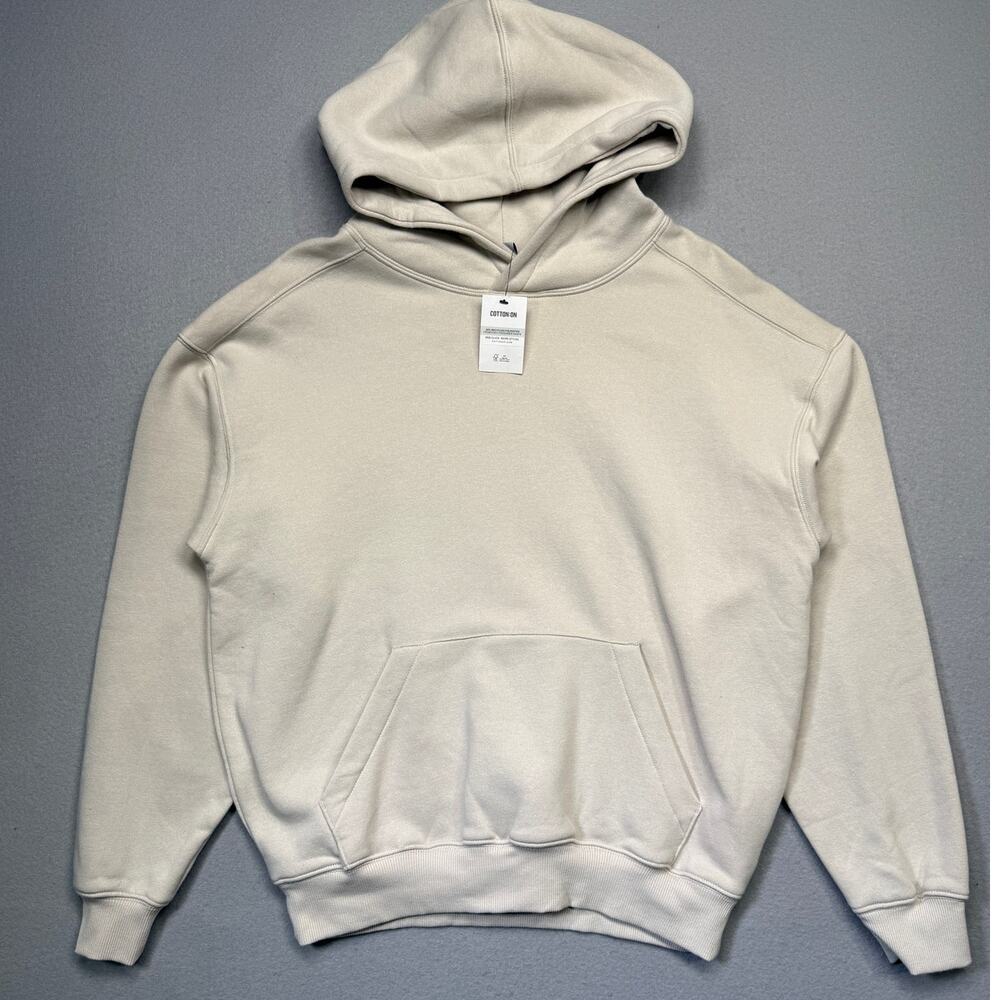 Cotton on Men's Box Fit Hoodie - Off White XS $45